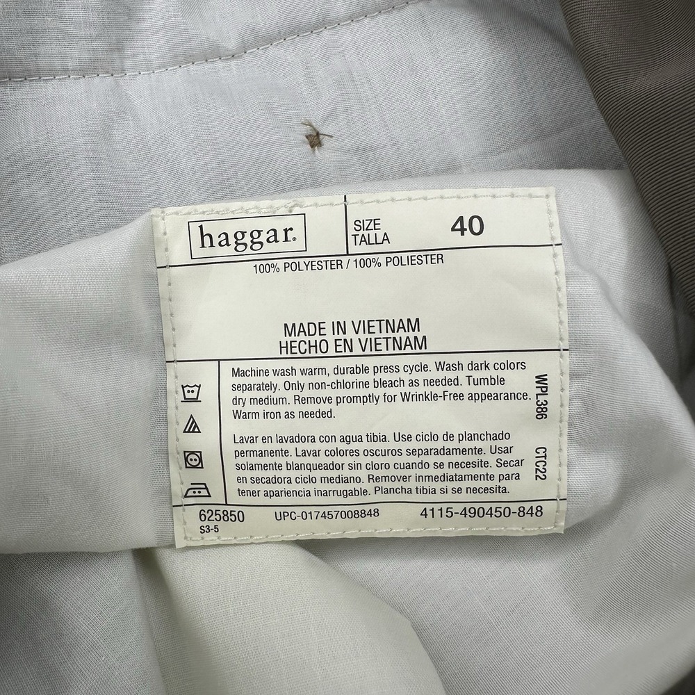 NWT Haggar Chino Shorts Men's Size 40 High Rise Cotton Blend Flat Front New Tags - Picture 5 of 10